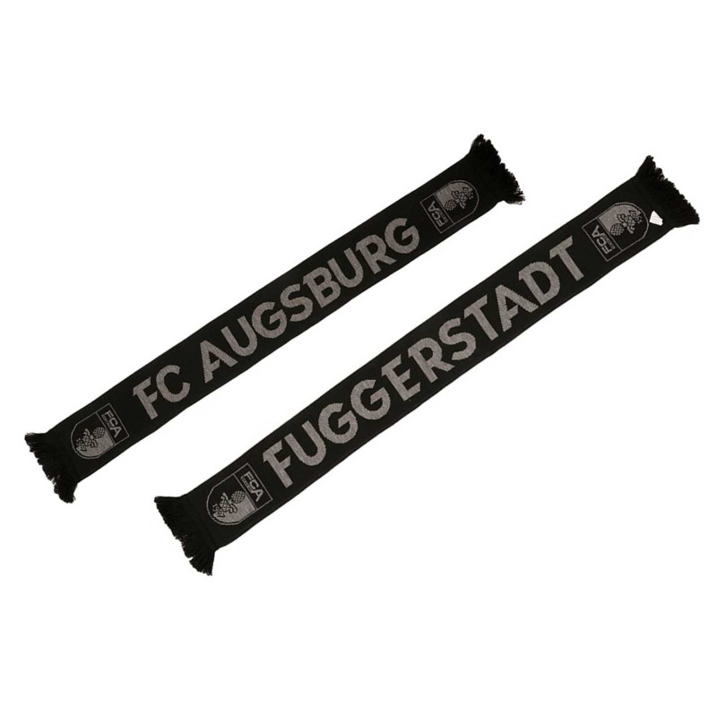 FC Augsburg Schal - Fuggerstadt - schwarz | Strickschal | Fanschal | FCA