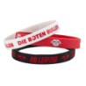 RB Leipzig Armband 3er Set - rot, weiß und schwarz - Silikon Band RBL