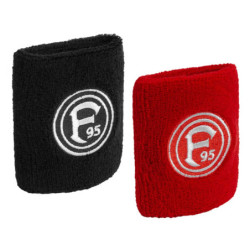 Fortuna Düsseldorf Schweißband 2er Set Pulswärmer rot-schwarz Wristband