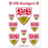 VfB Stuttgart Aufklebebogen - Wappen - 10er Set Aufkleber |  Sticker