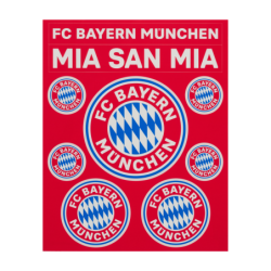 FC Bayern München Aufkleberkarte - Logo - 9er Set Aufkleber Sticker FCB