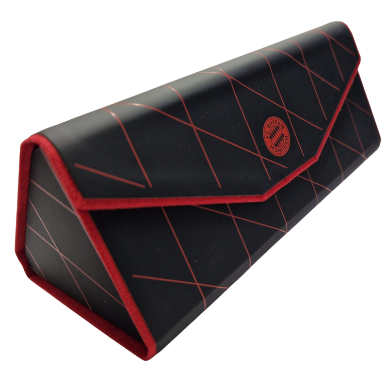 FC Bayern München faltbares Brillenetui mit Brillenputztuch - Logo - schwarz Etui FCB