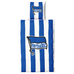Hertha BSC Berlin Bettwäsche - Blockstreifen - Blau-Weiß 135 x 200 cm