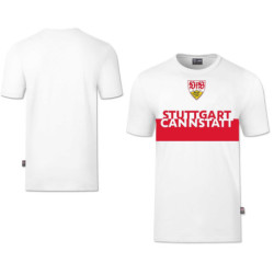 VfB Stuttgart Kinder T-Shirt - Cannstatt - weiß Shirt - Größe 128 bis 164