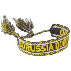 Borussia Dortmund Woven Armband mit Fransen schwarz-gelb Freundschaftsband | Band |Stoffarmband | BVB 09