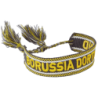 Borussia Dortmund Woven Armband mit Fransen schwarz-gelb Freundschaftsband | Band |Stoffarmband | BVB 09