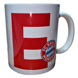 FC Bayern München Buchstaben Tasse - E - Kaffeetasse Logo FCB