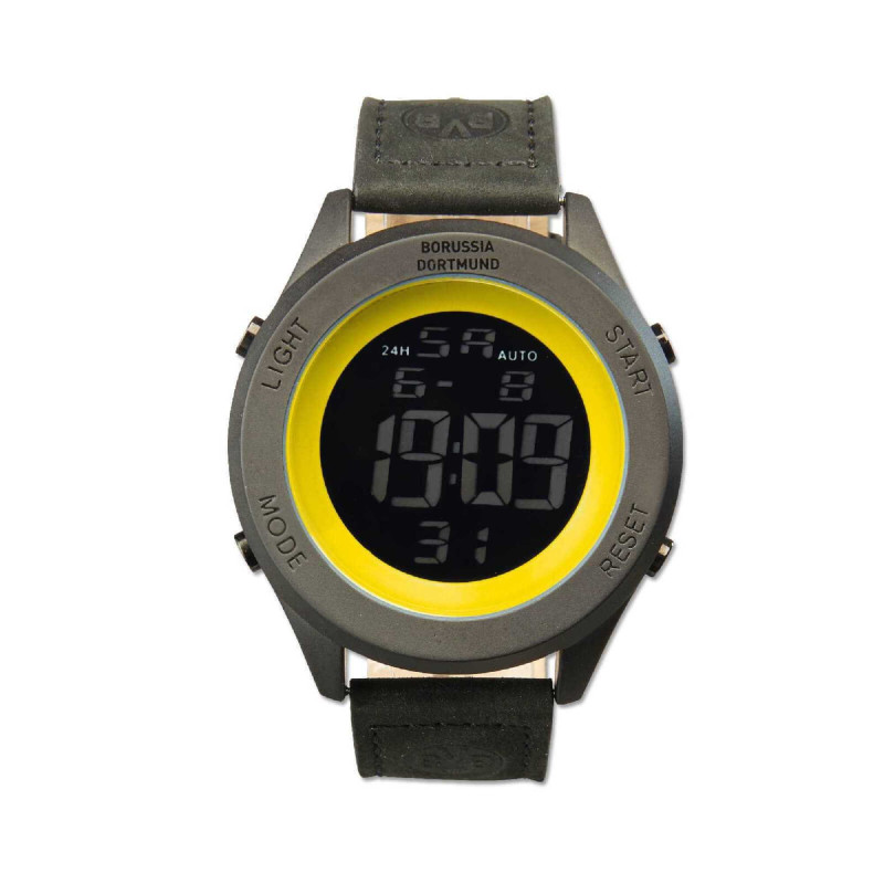 Borussia Dortmund Digitaluhr schwarz BVB-Digital Armbanduhr BVB 09 Uhr