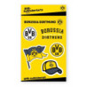 Borussia Dortmund Aufkleberkarte - Retro - 6er Set Aufkleber Sticker BVB 09
