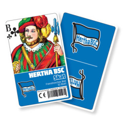 Hertha BSC Berlin Skat-Spiel Skat Spielkarten Rückseite Hertha Logo