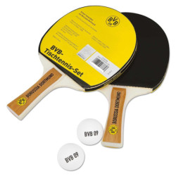 Borussia Dortmund Tischtennis Set (Tischtennis-Schläger und -Bälle) BVB 09