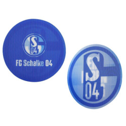 FC Schalke 04 Aufkleber Lentikular blau 6 cm - Classic - S04 Autoaufkleber mit Wechselbild