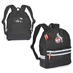1. FC Köln Kinderrucksack - All Black - Rucksack für Kinder schwarz Kindergartenrucksack