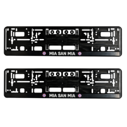 FC Bayern München Kennzeichenverstärker - Mia san mia - 2er Set FCB Nummernschildhalter 3D-Optik