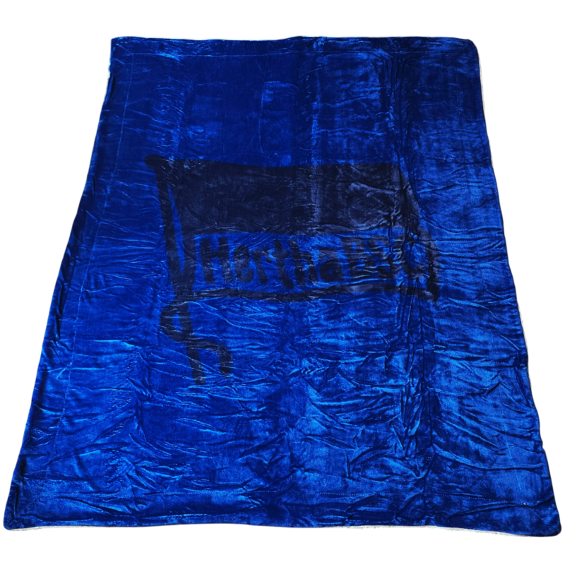 Hertha BSC Berlin Sherpa Decke | Blau | 150 x 200 cm | Kuscheldecke | Sofadecke | HBSCB