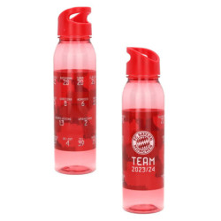FC Bayern München Trinkflasche - Signature - 2023/24 rot/transparent Tritan Flasche Unterschriften FCB