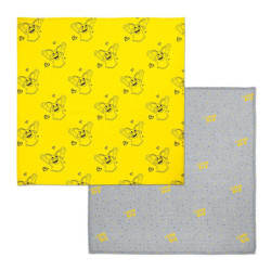 Borussia Dortmund Baby Mulltuch 2er Set Schnuffeltuch Spucktuch Schmusetuch Mulltücher BVB 09