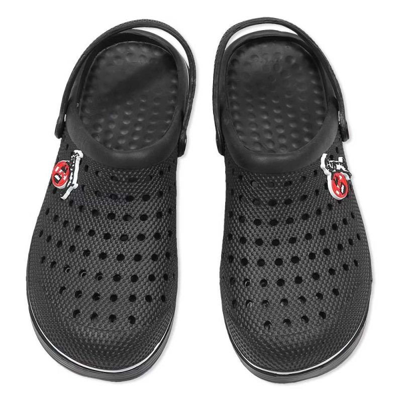 1. FC Köln Gartensandale mit Riemen schwarz Classic Clogs mit Logo