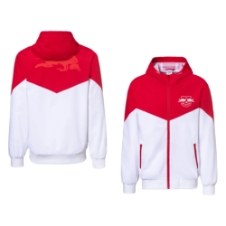 RB Leipzig Windbreaker rot-weiß Kapuzenjacke | Jacke RBL - Größe XS bis 3XL