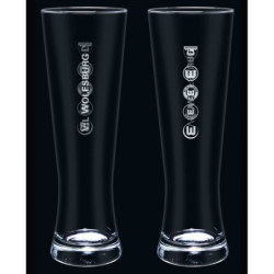 VfL Wolfsburg Weizenglas - Logohistorie - 2er Set | Bierglas 0,5l | Glas
