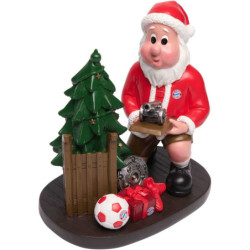 FC Bayern München Gartenzwerg - Weihnachtsmann mit Schlitten - Zwerg garden gnom FCB
