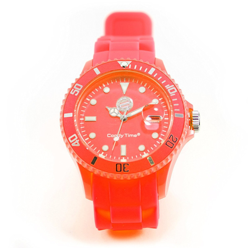 FC Bayern München - Candy Time Uhr orange - Armbanduhr Silikon FCB watch