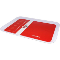 1. FC Köln Serviertablett Logo Tablett eckig rot-weiß