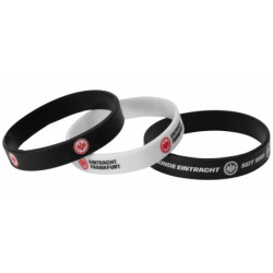 Eintracht Frankfurt 3er Set Armband schwarz-weiß Silikon Band