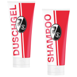 SC Freiburg Pflegeset 2-teilig - Duschgel und Shampoo - je 200 ml Tube SCF