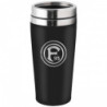 Fortuna Düsseldorf Thermobecher schwarz Logo Kaffeebecher Coffee to go-Becher