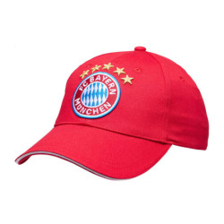 FC Bayern München Baseballcap rot - Logo - weißes Frontpanel Cap Schildmütze Kappe FCB