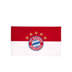 FC Bayern München XXL Hissfahne - 5 Sterne Logo - 250 x 150 cm Flagge FCB
