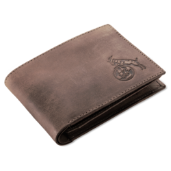 1. FC Köln Ledergeldbörse braun Geldbörse Vintage-Design Portmonee Geldbeutel Herren