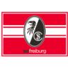 SC Freiburg Fußmatte - Streifen - rot/weiß Matte Fußabtreter