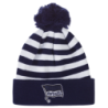 Hertha BSC Berlin Bommelmütze - Streifen - navy-weiß | Mütze mit Bommel | Strickmütze | HBSCB
