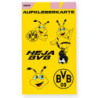 Borussia Dortmund Aufkleberkarte - Emma - 5tlg Aufkleber | Stickerkarte Kids | Sticker | BVB 09