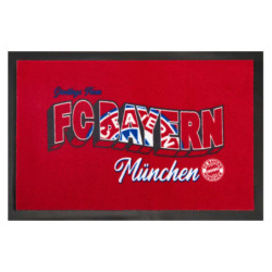 FC Bayern München Fan Fußmatte - Greetings - rot Matte Logo Fußabtreter FCB