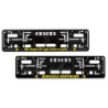 Borussia Dortmund 2er Set Kennzeichenhalter 1 x "Wir folgen Dir" + 1 x "Classic Logo" BVB 09