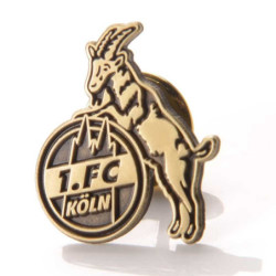 1. FC Köln Pin - Hennes Logo antik gold - Button Anstecker