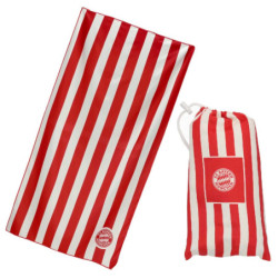 FC Bayern München Microfaser Strandtuch  - Streifen - im Beutel 90 x 160 cm FCB