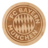 FC Bayern München Brotzeitbrettchen - Logo - rund Bambus Schneidebrett Frühstücksbrett FCB
