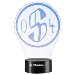 FC Schalke 04 LED Lampe - Retro Logo - Nachtlicht | Leuchte | S04