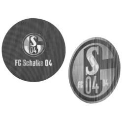 FC Schalke 04 Aufkleber Lentikular schwarz 8 cm - Classic - Autoaufkleber mit Wechselbild | S04
