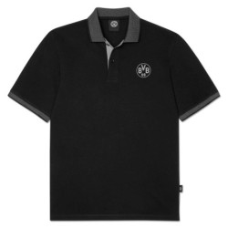 Borussia Dortmund Poloshirt schwarz mit grauem Emblem | Polo Shirt | BVB 09 | Gr. S bis XXL