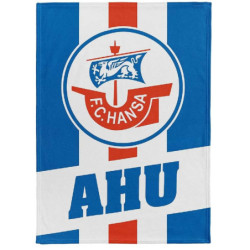 F.C. Hansa Rostock Fleecedecke - AHU - 150 x 200 cm Kuscheldecke Decke FCH