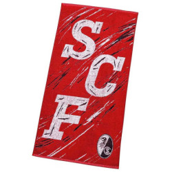 SC Freiburg Handtuch - SCF - ROT 50 x 100 cm GOTS