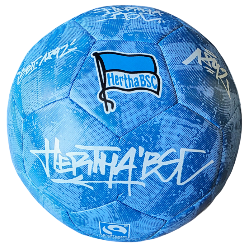 Hertha BSC Berlin Fußball - Graffiti - blau Fairtrade Ball Größe 5