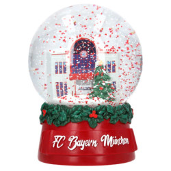 FC Bayern München Schneekugel - Winter - Schüttelkugel | Weihnachtskugel - Plus 3D-Aufkleber FCB