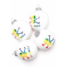 FC St. Pauli Christbaumkugeln - Skull Regenbogen - Weihnachtskugeln weiß Christbaum Schmuck