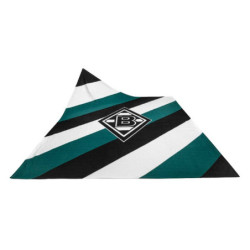 Borussia Mönchengladbach Fleecedecke - Streifen -  Kuscheldecke schwarz-weiß-grün Decke BMG